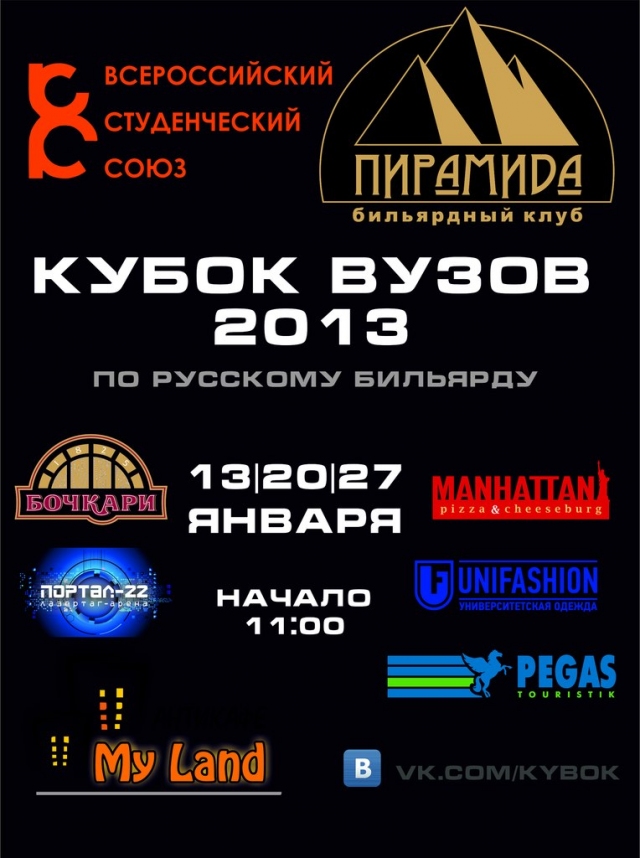 Кубок ВУЗов 2013 по русскому бильярду