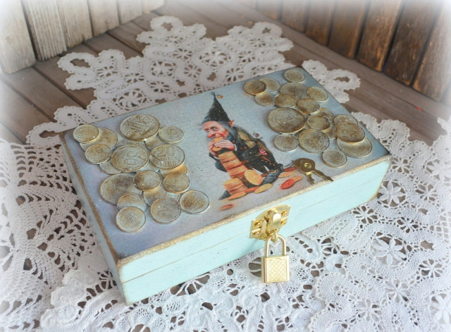 Декупаж купюрницы